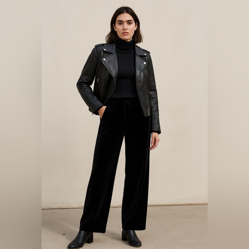 🖤 FOR JOSEPH — Black Velvet Pants (1X / Made in Korea)